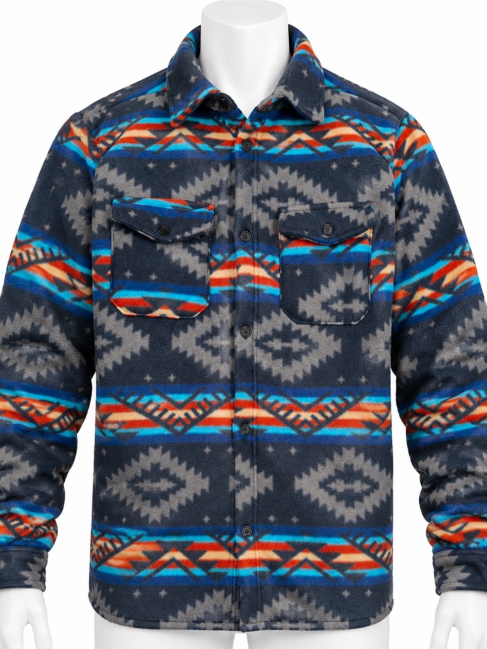 Original Deluxe Tribal Fleece Sherpa Lined Shacket - NWT Mens Large #48829-DSK3